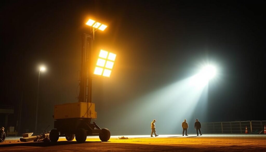 locação de torre de iluminação