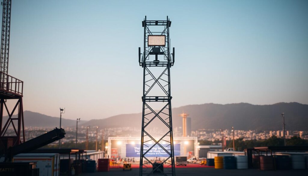 alugar torre de iluminação