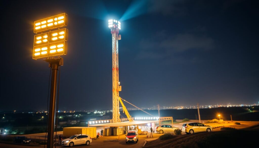 locação de torre de iluminação